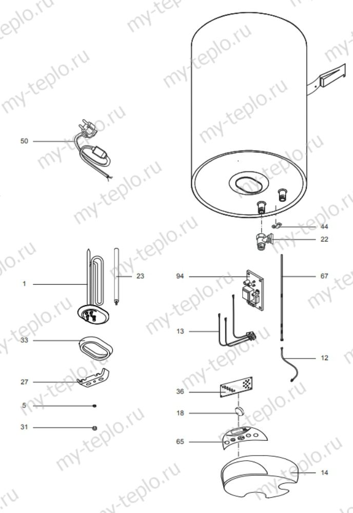 Запчасти для Ariston ABS PLT PLUS PW 30 V SLIM : схема Запчасти Ariston ABS PLT PLUS PW 30 V SLIM купить в Снежинске