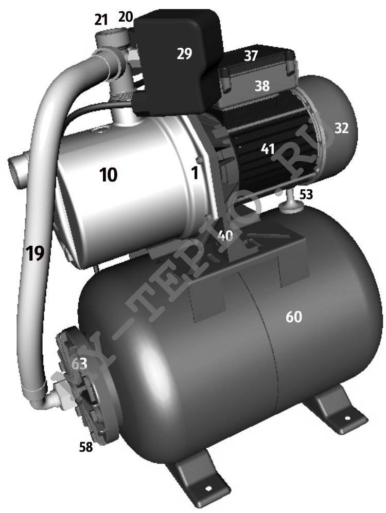 запчасти Джамбо 70/50 Н-24 для насосной станции